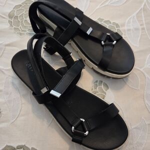 Mia Black Women's Strappy Comfort Sandals